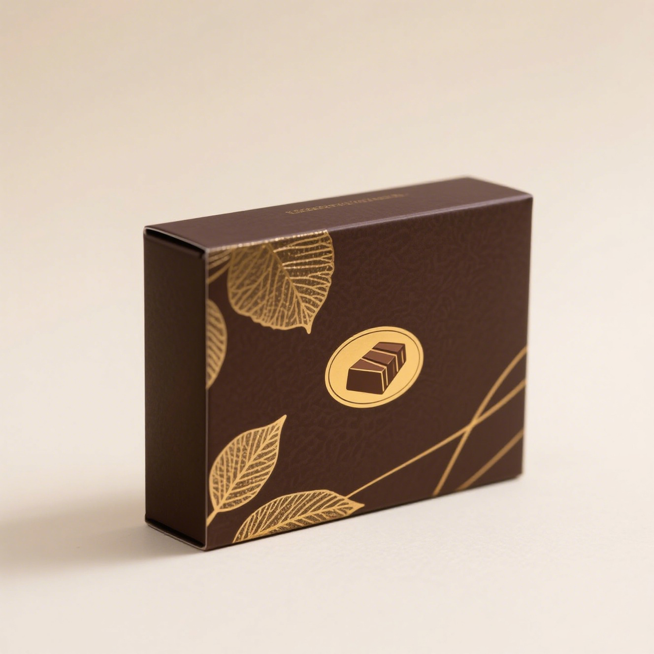 Chocolate packaging box with premium holiday finish for luxury gift sets